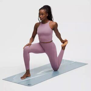 Lululemon The Mat 5mm Yoga Mat Blue SNPB/PSLB Natural Rubber Base 26" X 71"